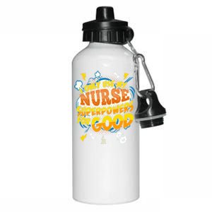 Funny Nurse Superpowers Gag Cool Gift Aluminum Water Bottle