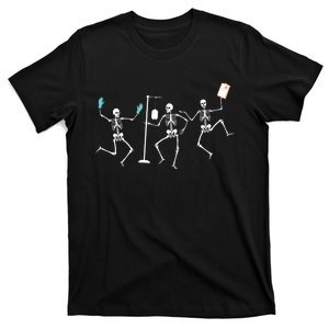 Funny Nurse Skeleton Halloween Healthcare Crew Skeleton T-Shirt