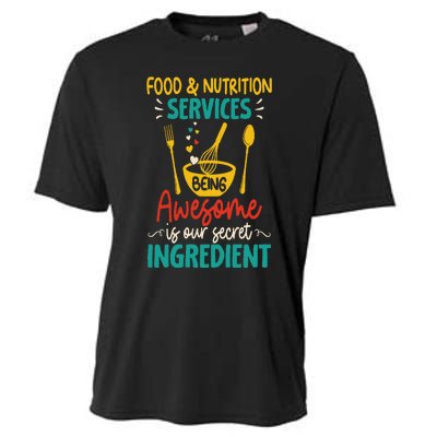 Food Nutrition Services Being Awesome Ingredient Lunch Lady Cooling Performance Crew T-Shirt