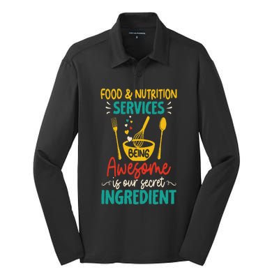 Food Nutrition Services Being Awesome Ingredient Lunch Lady Silk Touch Performance Long Sleeve Polo