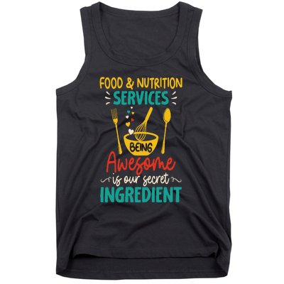 Food Nutrition Services Being Awesome Ingredient Lunch Lady Tank Top