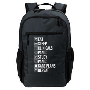 Funny Nursing School Student Nurse Eat Sleep Clinicals Panic Gift Daily Commute Backpack