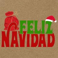 Feliz Navidad Spanish Christmas Cotton Canvas Backpack
