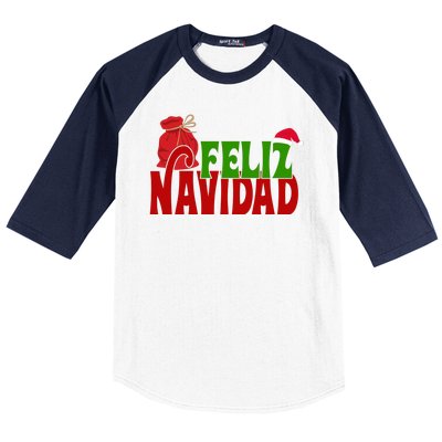 Feliz Navidad Spanish Christmas Baseball Sleeve Shirt