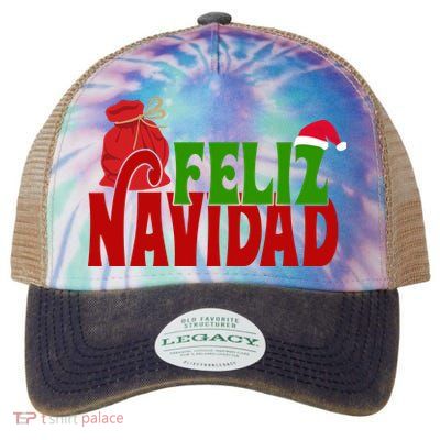 Feliz Navidad Spanish Christmas Legacy Tie Dye Trucker Hat