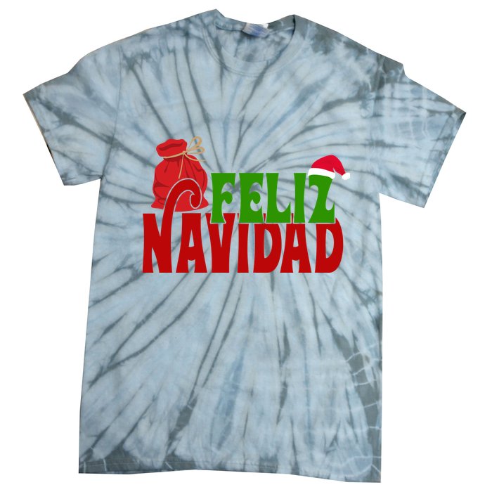 Feliz Navidad Spanish Christmas Tie-Dye T-Shirt
