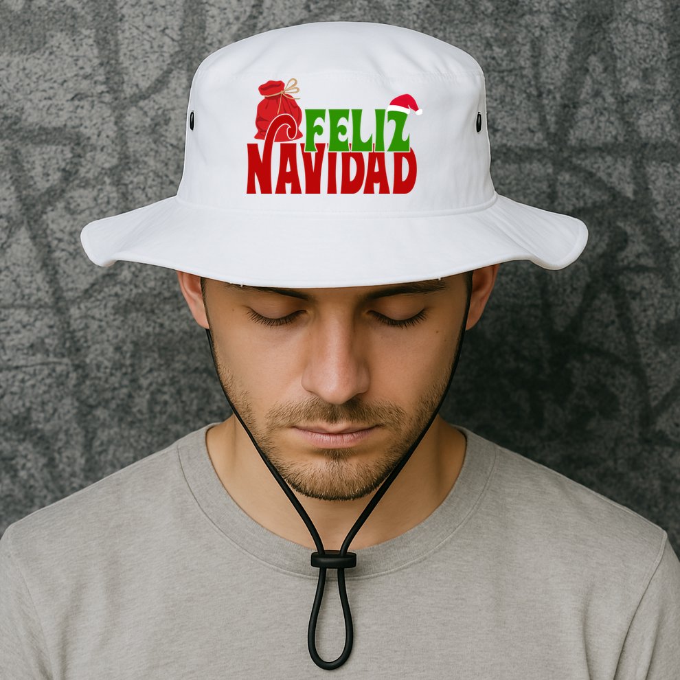 Feliz Navidad Spanish Christmas Bucket Hat