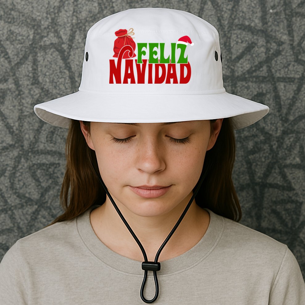 Feliz Navidad Spanish Christmas Bucket Hat