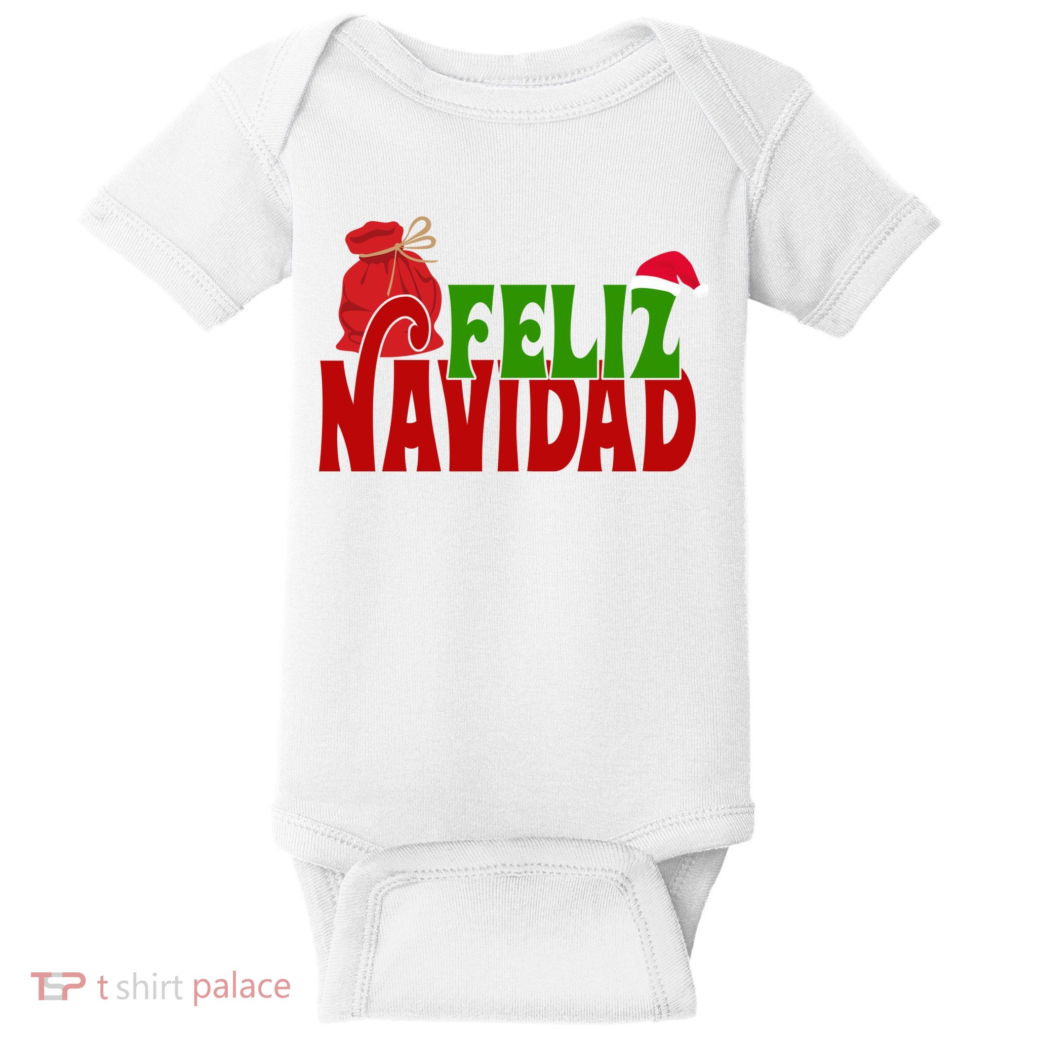 Feliz Navidad Spanish Christmas Baby Bodysuit