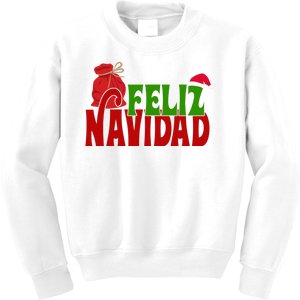 Feliz Navidad Spanish Christmas Kids Sweatshirt