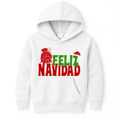 Feliz Navidad Spanish Christmas Kids Hoodie