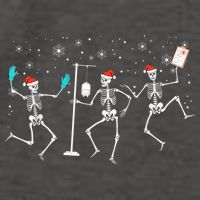 Funny Nurse Skeleton Christmas healthcare Crew Santa Vector Backpack