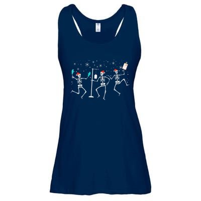 Funny Nurse Skeleton Christmas healthcare Crew Santa Ladies Essential Flowy Tank