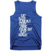 Funny Nursing Student Eat Sleep Clinicals Nurse School Cool Gift Tank Top