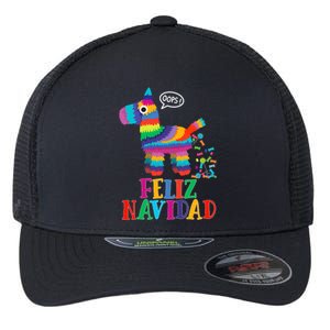 Feliz Navidad Spanish Christmas Funny Mexican Pinata Flexfit Unipanel Trucker Cap