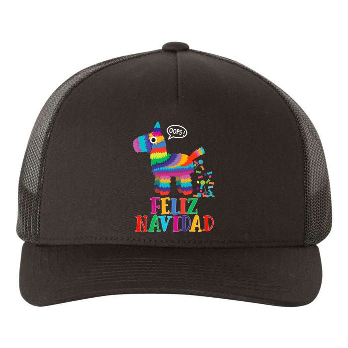 Feliz Navidad Spanish Christmas Funny Mexican Pinata Yupoong Adult 5-Panel Trucker Hat