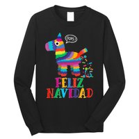 Feliz Navidad Spanish Christmas Funny Mexican Pinata Long Sleeve Shirt