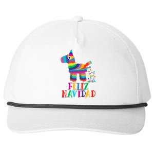 Feliz Navidad Spanish Christmas Funny Mexican Pinata Snapback Five-Panel Rope Hat