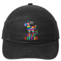 Feliz Navidad Spanish Christmas Funny Mexican Pinata 7-Panel Snapback Hat