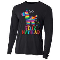 Feliz Navidad Spanish Christmas Funny Mexican Pinata Cooling Performance Long Sleeve Crew