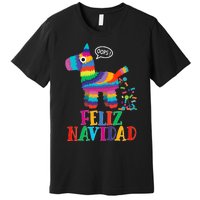 Feliz Navidad Spanish Christmas Funny Mexican Pinata Premium T-Shirt