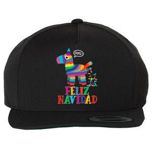 Feliz Navidad Spanish Christmas Funny Mexican Pinata Wool Snapback Cap