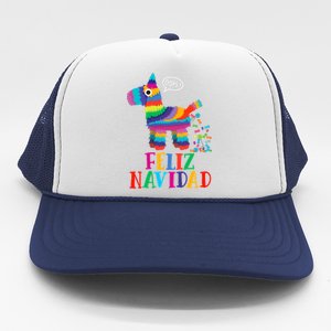 Feliz Navidad Spanish Christmas Funny Mexican Pinata Trucker Hat