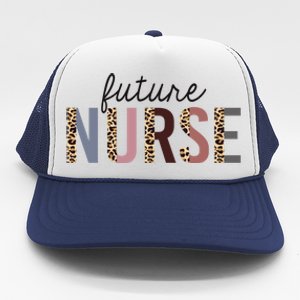 Future Nurse Student Leopard Print Nursing School Meaningful Gift Trucker Hat