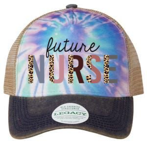 Future Nurse Student Leopard Print Nursing School Meaningful Gift Legacy Tie Dye Trucker Hat