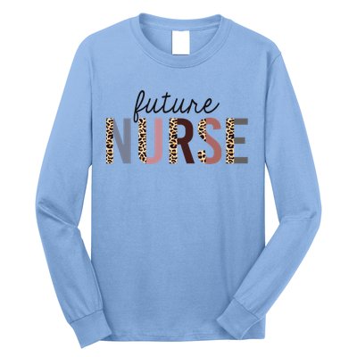 Future Nurse Student Leopard Print Nursing School Meaningful Gift Long Sleeve Shirt