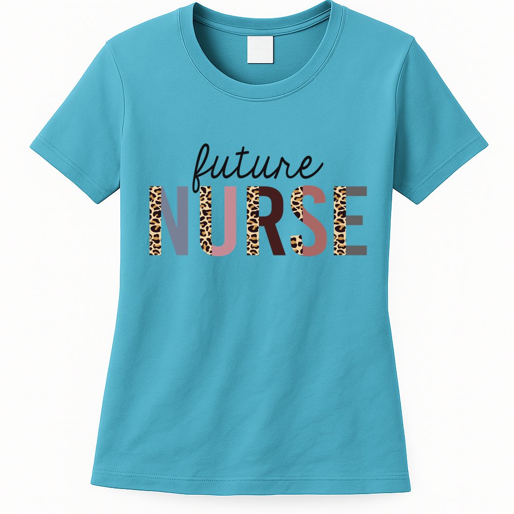 Future Nurse Student Leopard Print Nursing School Meaningful Gift Womens T-Shirt