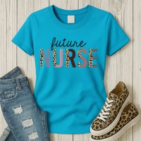 Future Nurse Student Leopard Print Nursing School Meaningful Gift Womens T-Shirt