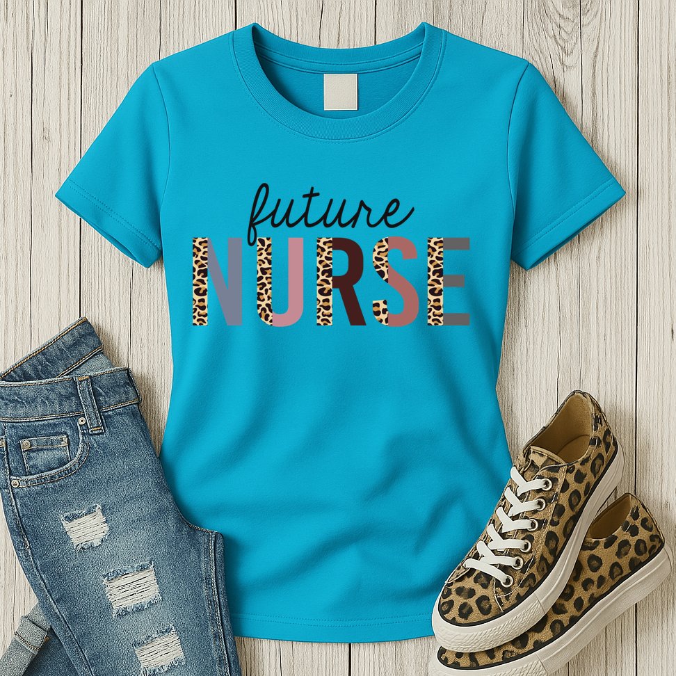 Future Nurse Student Leopard Print Nursing School Meaningful Gift Womens T-Shirt
