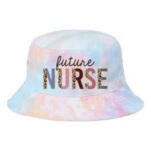 Future Nurse Student Leopard Print Nursing School Meaningful Gift Tie Dye Newport Bucket Hat