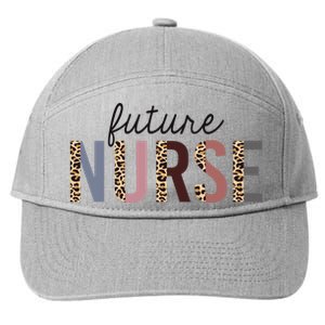 Future Nurse Student Leopard Print Nursing School Meaningful Gift 7-Panel Snapback Hat