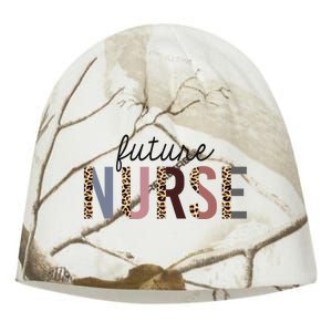 Future Nurse Student Leopard Print Nursing School Meaningful Gift Kati - Camo Knit Beanie