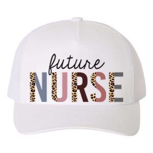 Future Nurse Student Leopard Print Nursing School Meaningful Gift Yupoong Adult 5-Panel Trucker Hat