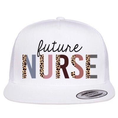 Future Nurse Student Leopard Print Nursing School Meaningful Gift Flatbill Hat