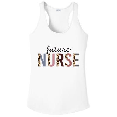 Future Nurse Student Leopard Print Nursing School Meaningful Gift Ladies PosiCharge Competitor Racerback Tank