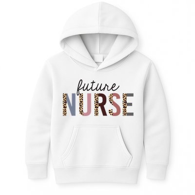 Future Nurse Student Leopard Print Nursing School Meaningful Gift Kids Hoodie