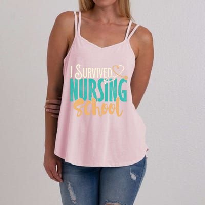 Funny Nursing School I Survived Nursing School Gift Cool Gift Women's Strappy Tank