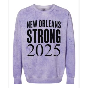 Funny Nola Strong 2025 Never Forget New Orleans Colorblast Crewneck Sweatshirt