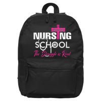 Funny Nursing School The Struggle Is Real 16 in Basic Backpack