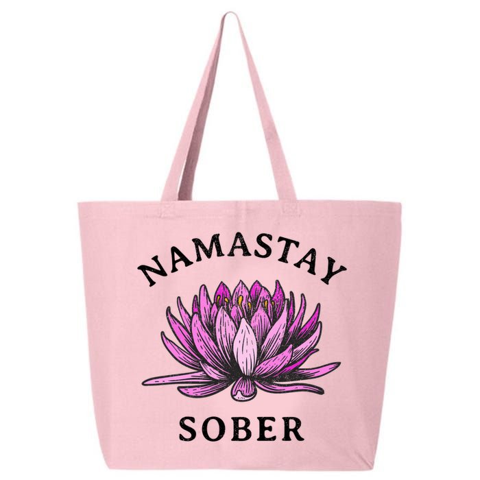 Funny Namastay Sober Na Aa 12 Step Recovery Funny Gift 25L Jumbo Tote
