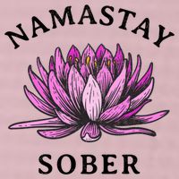 Funny Namastay Sober Na Aa 12 Step Recovery Funny Gift 25L Jumbo Tote