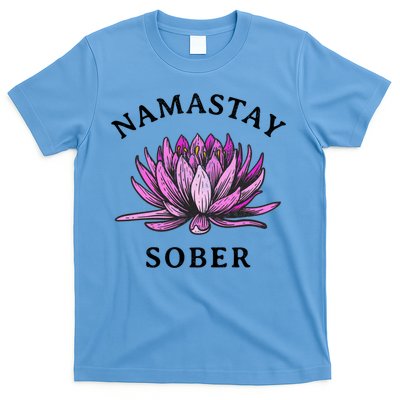 Funny Namastay Sober Na Aa 12 Step Recovery Funny Gift T-Shirt