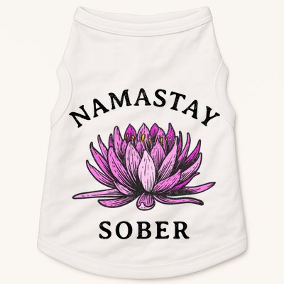 Funny Namastay Sober Na Aa 12 Step Recovery Funny Gift Doggie Tank