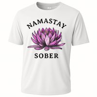 Funny Namastay Sober Na Aa 12 Step Recovery Funny Gift Cooling Performance Crew T-Shirt
