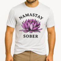 Funny Namastay Sober Na Aa 12 Step Recovery Funny Gift Cooling Performance Crew T-Shirt