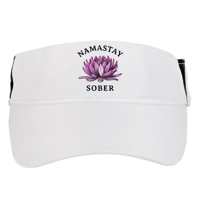 Funny Namastay Sober Na Aa 12 Step Recovery Funny Gift Adult Drive Performance Visor